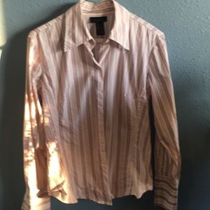 Long sleeve button down fitted dress shirt